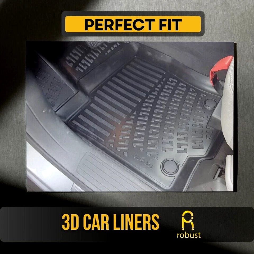 Car Floor Mats Liners For Mitsubishi L-200 2005-2014 All Season Heavy Duty Rugs - Image 2 of 4