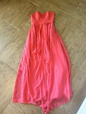 Alfred Angelo Coral Strapless Floor Length Bridesmaid Dress Size 4