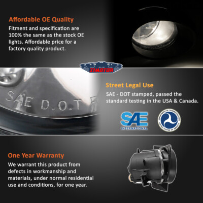 AUTOWIKI Fog Lights For 2006-2008 Nissan Maxima – Clear Lens Bumper Lamps With Wiring Kit & Switch 3 thumbnail image