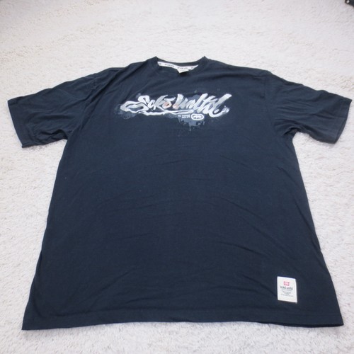Ecko Unltd Shirt Mens 2XB 2XL XXL Big Black Streetwear Baggy Graffiti Y2K - Picture 2 of 8