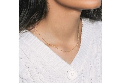 10k Gelbgold Singapur Kette Halskette 0,8 mm klassisch elegantes Design 16"-18" - Bild 3 von 9