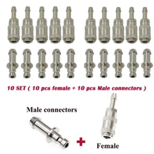 10 SET NIBP Cuff Connector Blood Pressure Hose Quick Male+Female Bayonet Socket