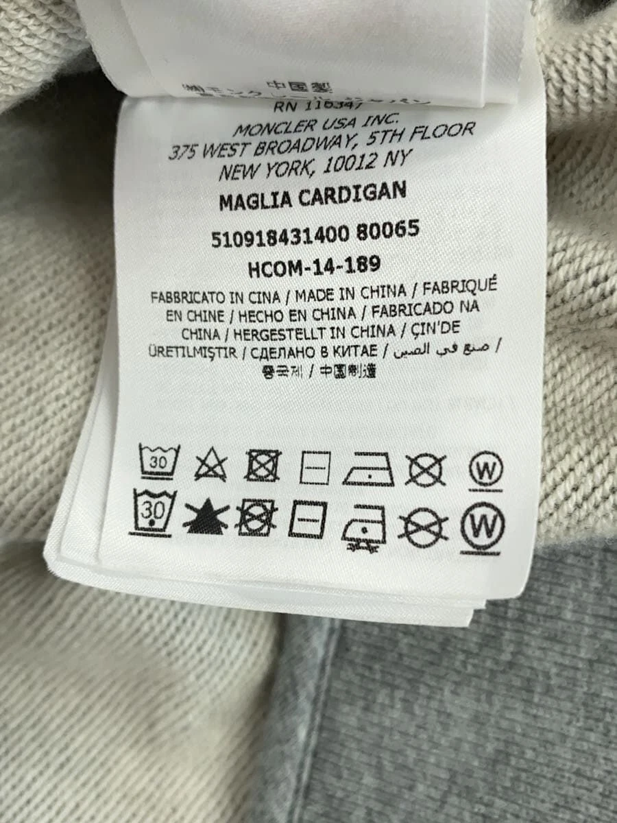 MONCLER FELPA CON CAPPUCCIO ZIP L COTONE GRIGIO 151 091 84314 00 MAGLIA CARDIGAN