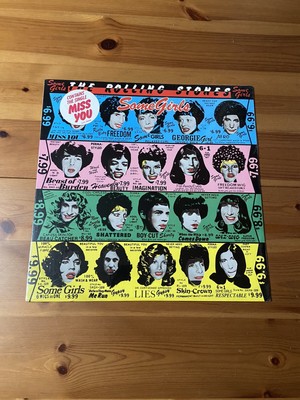 Rolling Stones Some Girls Banned Cover  Color Stripes Sealed With Hype Sticker!