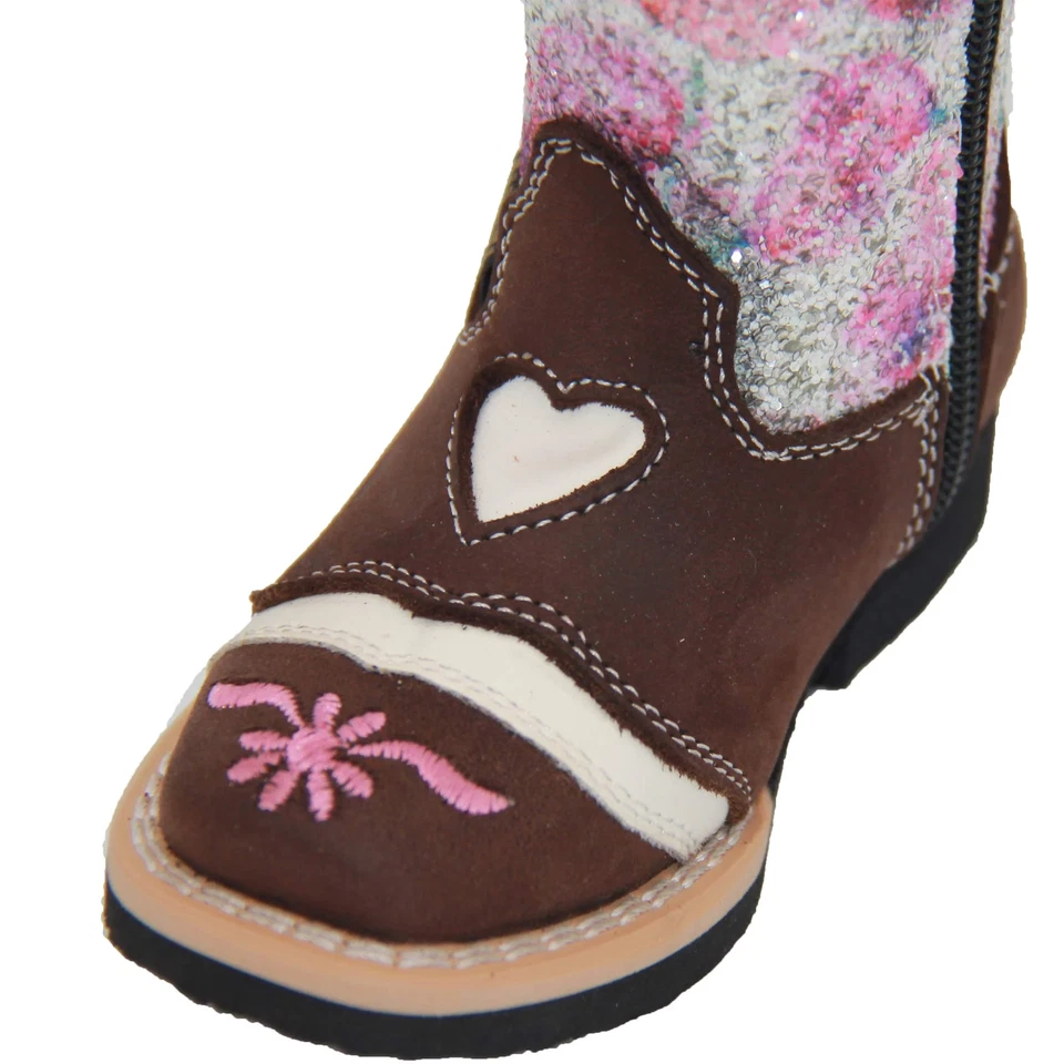 Infant Toddler Girls Pink Embroidered Cowboy Boot - Image 4 of 4