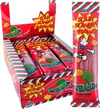 Sour Power® Candy Straws, Watermelon, 1.75 oz (Pack of 24)