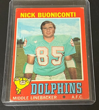 NICK BUONICONTI 1971 TOPPS VINTAGE FOOTBALL CARD #147 DOLPHINS HOF READ
