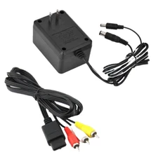 Power Adapter and AV Cable Hookup Bundle For Nintendo SNES