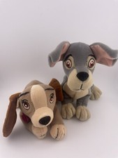 The Disney Store Lady  The Tramp Mini Bean Bag 6.5  Plush Vintage Set Of 2
