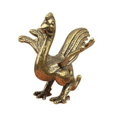 Brass Mini Statue Animal Figurines Chinese Four God Beasts Antique Copperware