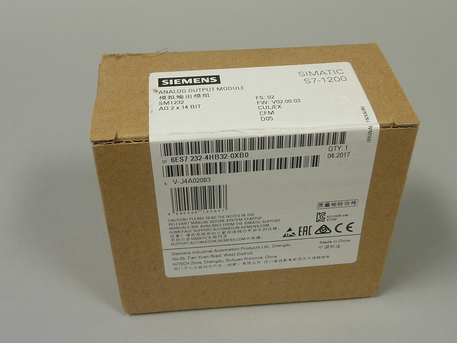 New Siemens 6ES7232-4HB32-0XB0 [24 Months Warranty]