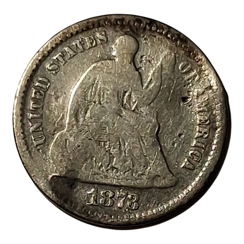 1873-S Seated Liberty Half Dime – San Francisco – Rough / Porous