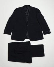 Hickey by Hickey Freeman Suit Size 46 S x 41 W in Dark Blue Wool