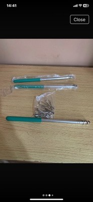 4 Stück 3,3 Fuß Teleskop Hand Fahnenmasten Ausziehbar mit 2 Clips Grün 