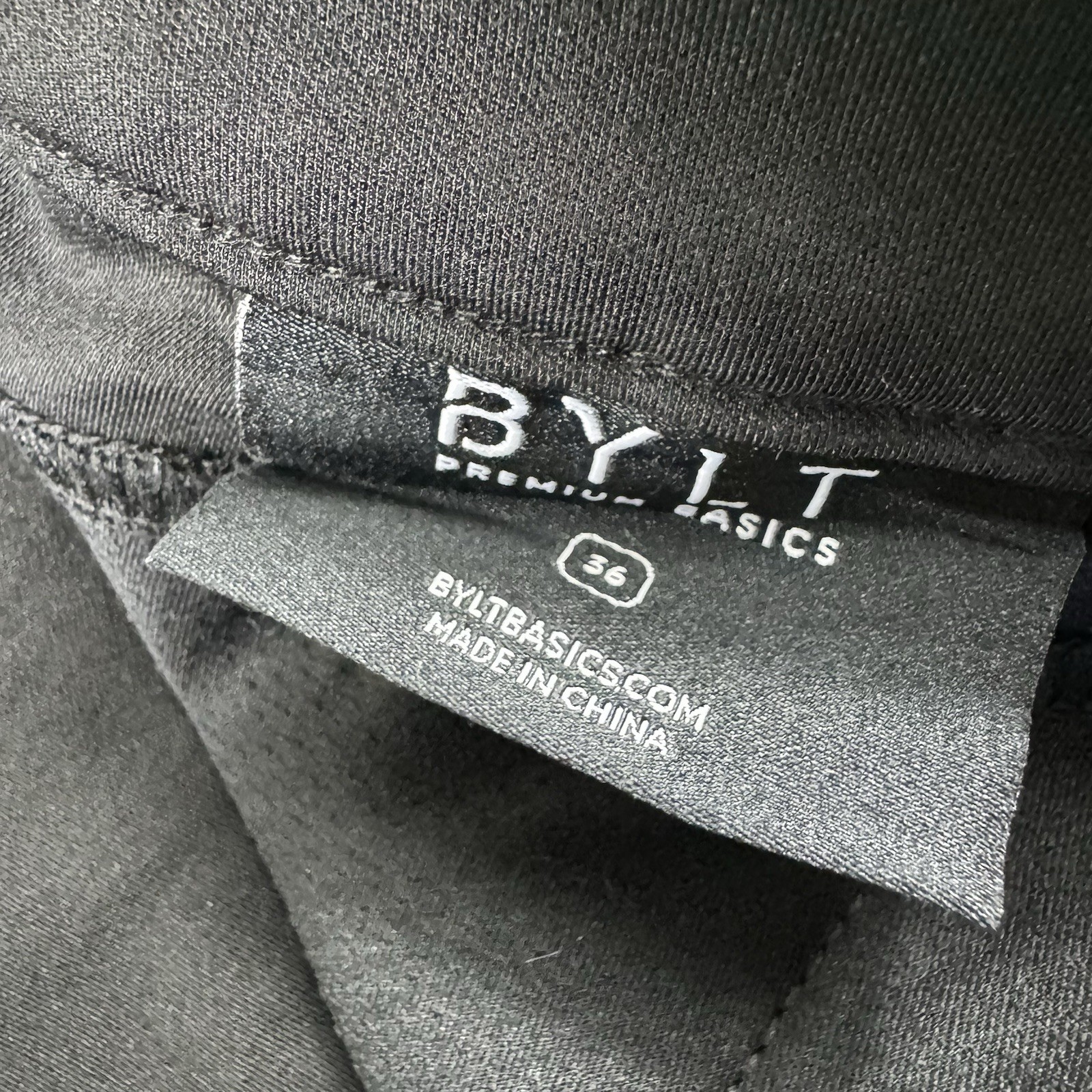 BYLT Solid Black Performance Flat Front Chino Men… - image 4