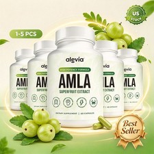 1-5x Alevia Amla Superfruit Extract Capsules 1000mg High Potency , 60 Capsules