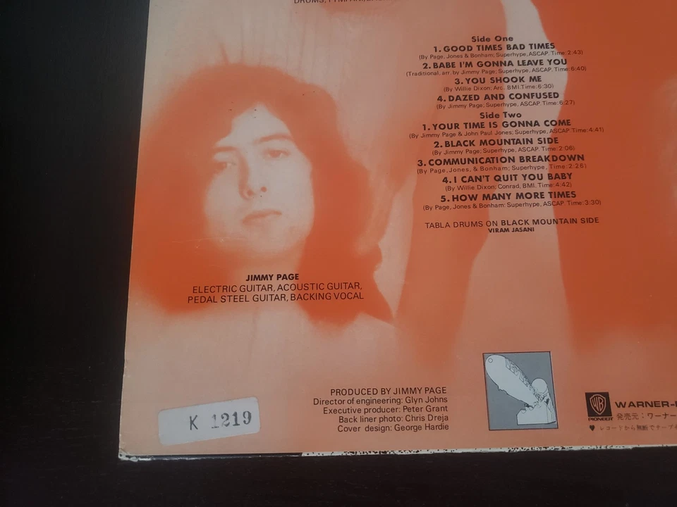 Led Zeppelin Japan s/t Vinyl Audiophile LP Atlantic P-10105A + POSTER Near Mint Foto 4 de 4