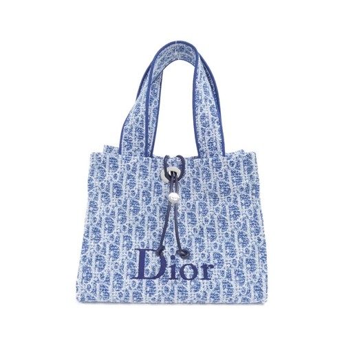Authentic [Unused] Christian Dior DIOR OBLIQUE Dioliviera Sponge Book Tote S...