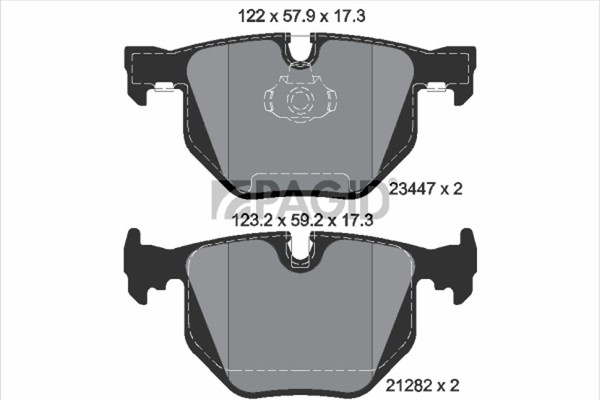 Pagid Bremsbelagsatz Scheibenbremse T1237N FüR BMW 7Er E65 E66 E67 730 735-image
