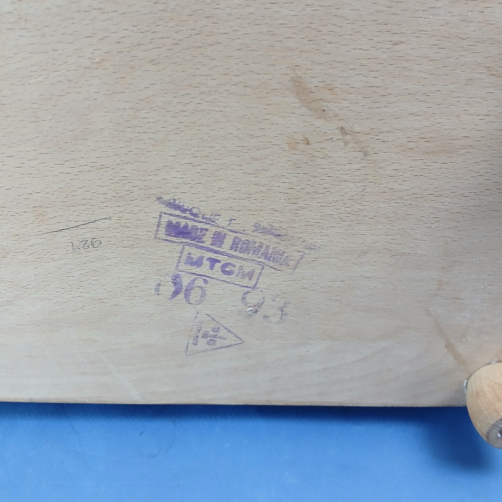 VTG Wood Accordion Sewing Box On Legs  Handle Fold Out/Romania 18.5x12x9