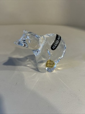 Lucyna Crystal Polar Bear Handmade Paperweight Figurine Poland 24%  Pbo 3 x 3 