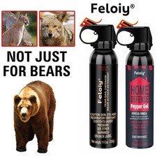 2 Pack Feloiy 11 Oz Bear Spray Deterrent Camping / Hiking