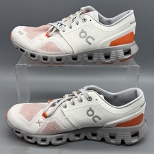 On Cloud X 3 Women s 5 Gray Orange White Walking Running Shoes Sneakers WORN 1X