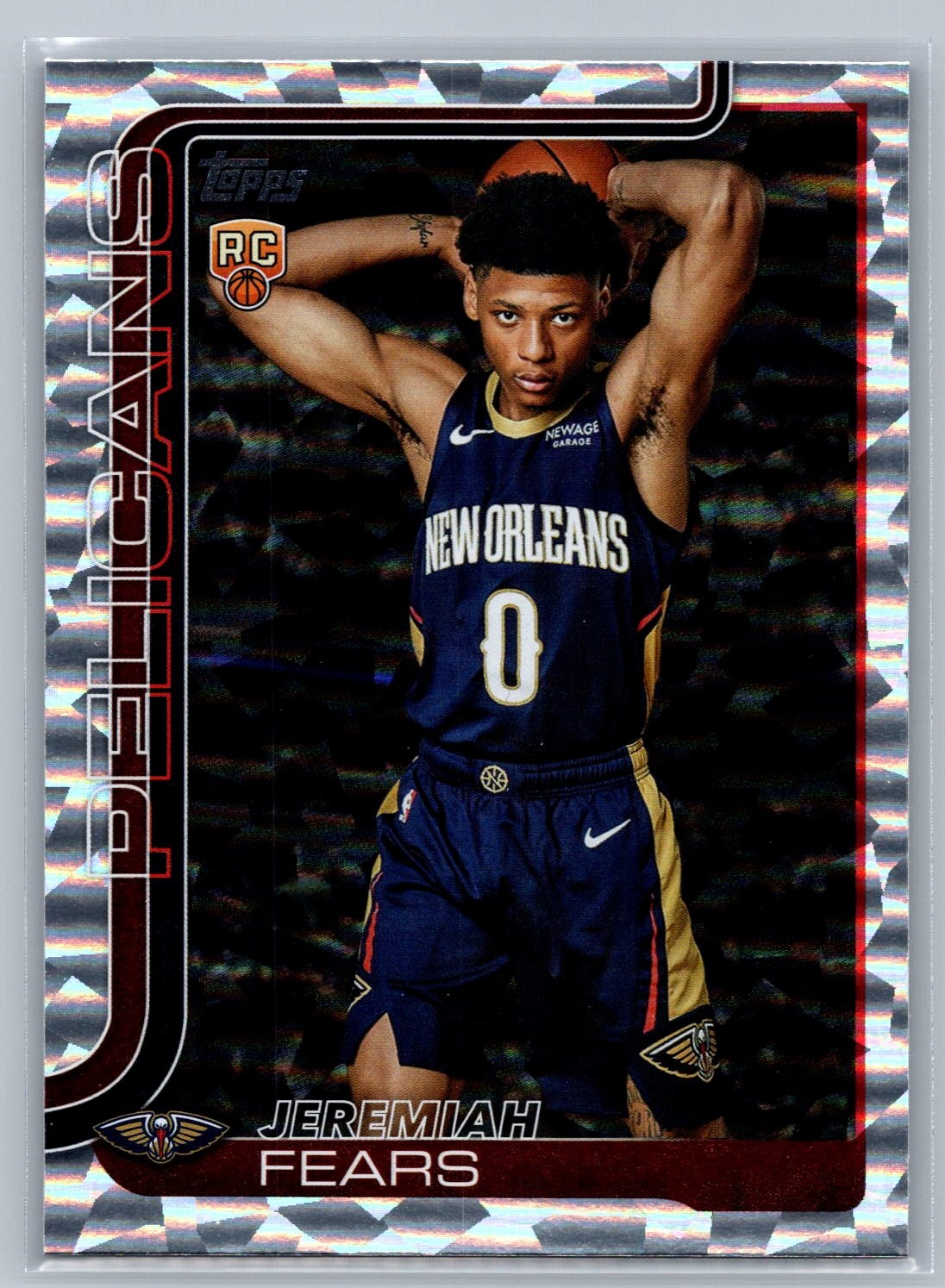 Jeremiah Fears 2025 Topps Rookie Crackleboard Foil #207