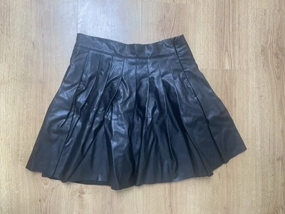 Jupe courte plissée simili cuir noir SHEIN Taille M / 38 patineuse - Photo 1/2