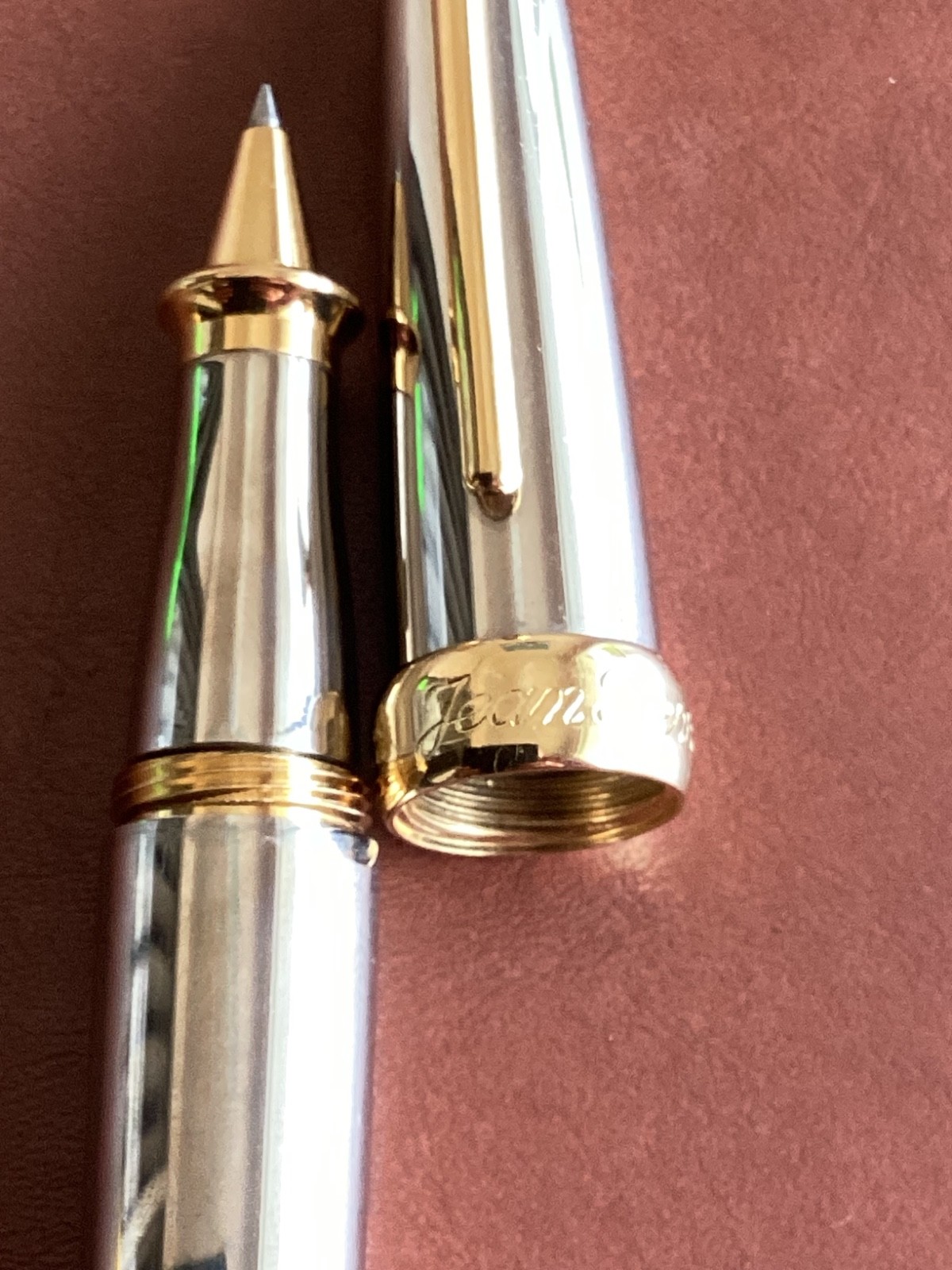 Rare Jean Pierre Lepine "Winston" rollerball pen in polished metal