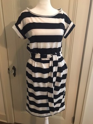 blue and white striped nautical dress Nautical Shirt Dress — Blue Stripe Seersucker main image 0