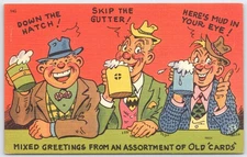 Vintage Comic Postcard Mixed Greetings Tichnor Bros 940 USA