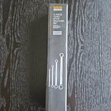 4 Pcs Halfords Professional Double End Ring Spanner Torx / Star Set E6 - E24, 