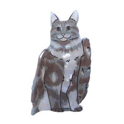 Cute Tabby Cat Hair Clips Funny Acetate Bird Claw Clip Kitten Claw Clip Women