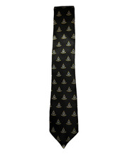 Black Necktie Yellow Past Master Masonic No Square Freemason Fraternity NEW