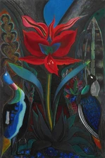 Joseph Stella: Red Flower 22x30 Archival Quality Fine Art Print