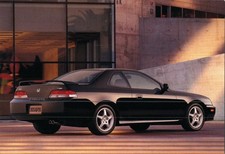 2000 Honda Prelude Black Coupe JDM Sports Car Promotional Postcard