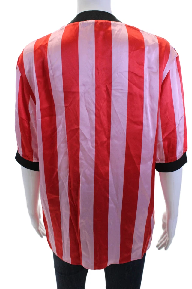 Camiseta deportiva para mujer Kenzo Paris negra con cuello en V gráfica a rayas manga 3/4 talla XS Foto 3 de 4