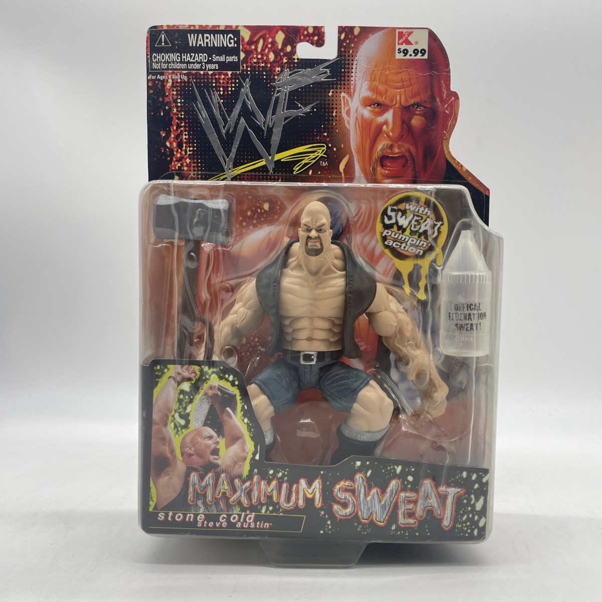 WWF Maximum Sweat Stone Cold Steve Austin Wrestling Action Figure