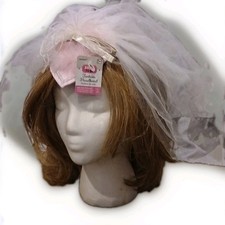 New Bride To Be Headband Veil Bachelorette Party Bridal Shower Feather Lot Mesh