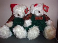 FOUR STAR MR & MRS BEAR CHRISTMAS STUFFED PLUSH STOCKING STUFFER