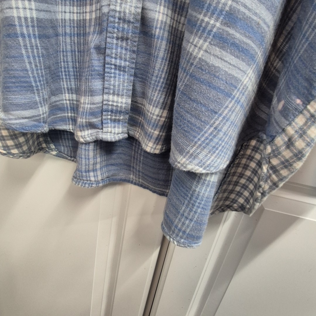 American Eagle Oversized Button Down Collard Flan… - image 6