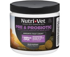 Nutri-Vet Pre  Probiotics for Dogs, Digestive Support 120 Soft Chews