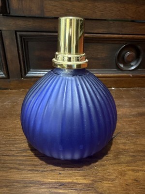 LAMPE BERGER CATALYTIC OIL LAMP COBALT BLUE GLASS + ORIGINAL BURNER WICK