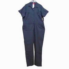 NEW Dickies Short Sleeve Coveralls Womens 2X Navy Blue Jumpsuit Boiler Utility