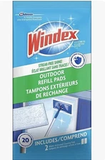 LAST ONES!!!  DISC Windex Outdoor Refill Cleaning Pad, windows , 1 pk = 2 Pads
