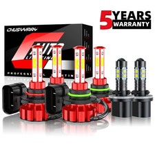 For GMC Yukon XL 2000-2006 6X Combo 6000K LED Headlight Hi-Lo Fog Light Bulb