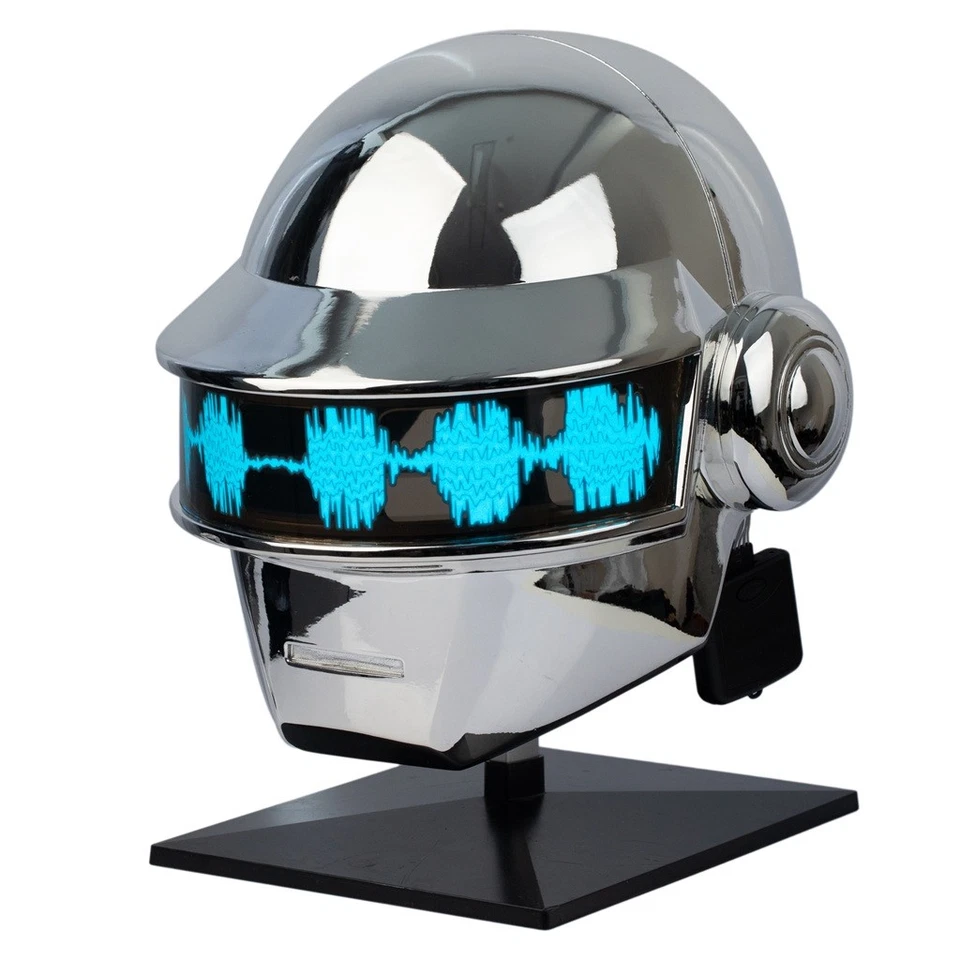 Xcoser Daft Punk Thomas Bangalter Helmet Cosplay Silver Plated with EL Lights - Image 4 of 4