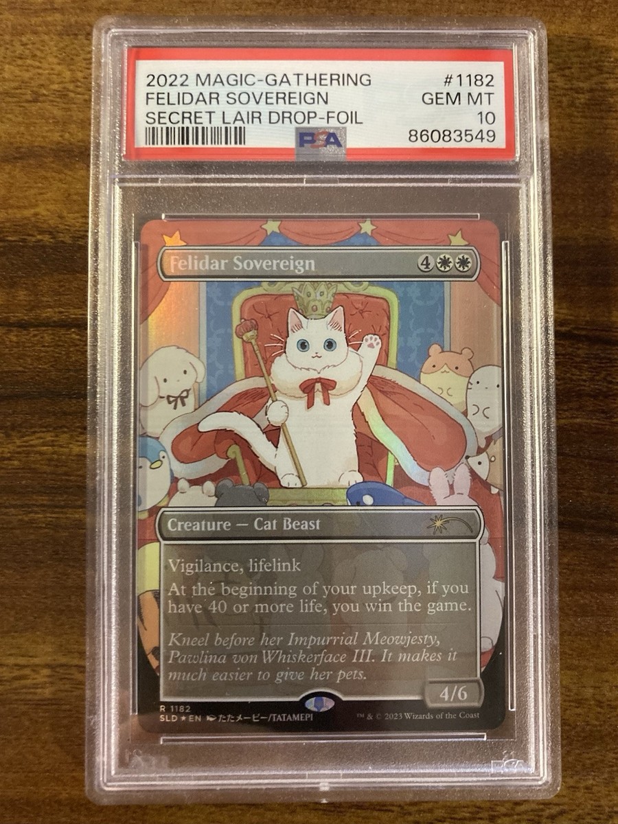 MTG✨FELIDAR SOVEREIGN Borderless/Ext Art FOIL✨SLD PSA 10