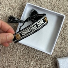Christian dior friendship bracelet. Black